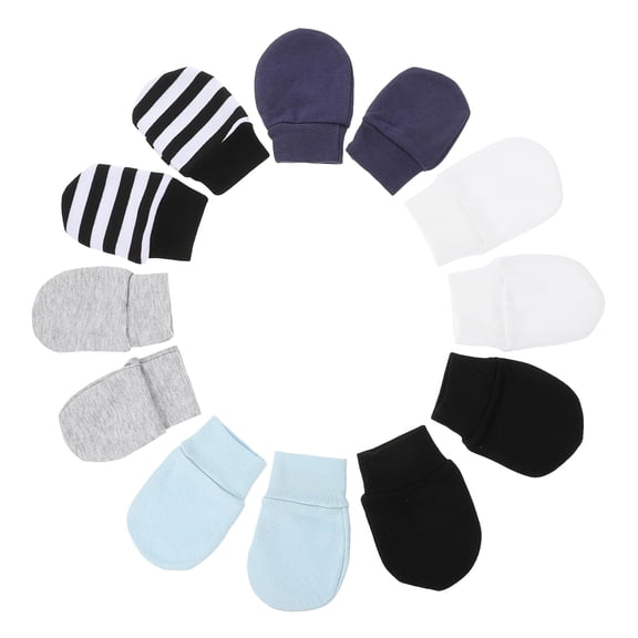 6 Pairs Baby Anti Scratch Gloves Protective Gloves Baby Mittens No Scratch Mittens Warm Gloves Thermal Gloves Infant Mittens Baby Mitts Baby Gloves Single Layer Newborn