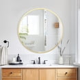 thumbnail image 1 of CazToi Espejo de Baño Redondo de 18 Pulgadas, Espejo Circular de Pared con Marco de Aleación de Aluminio, Espejo de Tocador Moderno, 1 of 10