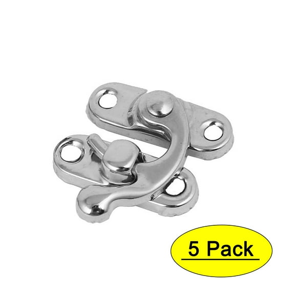 Uxcell Wine Box Chest Hook Latch Buckle Catch Toggle Hasp Silver Tone 5pcs