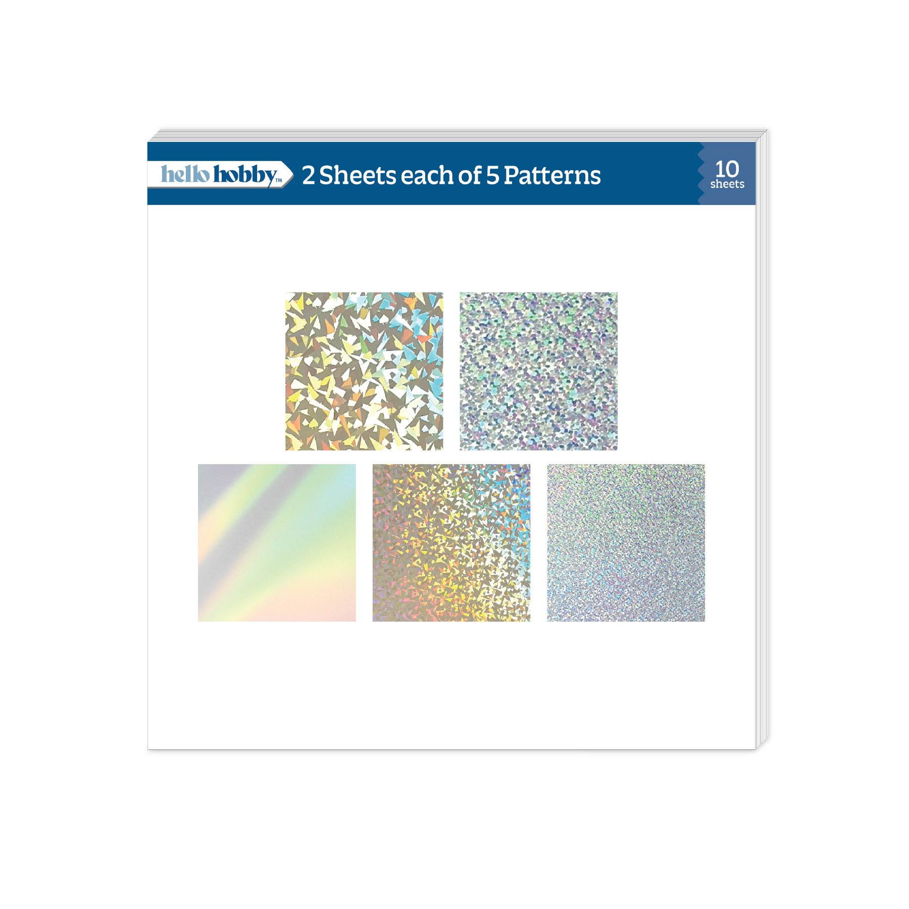 Hello Hobby Prismatic Foil 8.5x11 Craft Scrapbook Paper, 50 Sheets