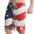thumbnail image 2 of SOOMLON Men's Swimming Trunks Board Shorts Bathing Suit Summer Independence Day Flag Bohemian Shorts Summer Sport Swimming Quick Drying Loose Beach Pants White XXL, 2 of 3