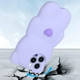 thumbnail image 3 of Compatible with iPhone 14 Pro Max Bear Case for Women Girls Girly Cute Cartoon Phone Case Lovely 3D Kawaii Design Camera Lens Protection Soft Silicone Shockproof Protective Cover, Purple, 3 of 7
