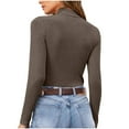 thumbnail image 3 of Gytharion Womens Long Sleeve Shirts Fall Winter Soft Comfy Turtleneck Pullover Tops Stretchy Slim Fit Basic Blouses Solid Casual Ribbed Knit Sweaters for Women, 3 of 4