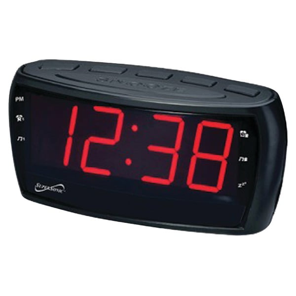 Supersonic Am Fm Alarm Clock Radio With Jumbo Digital Display Walmart Com Walmart Com