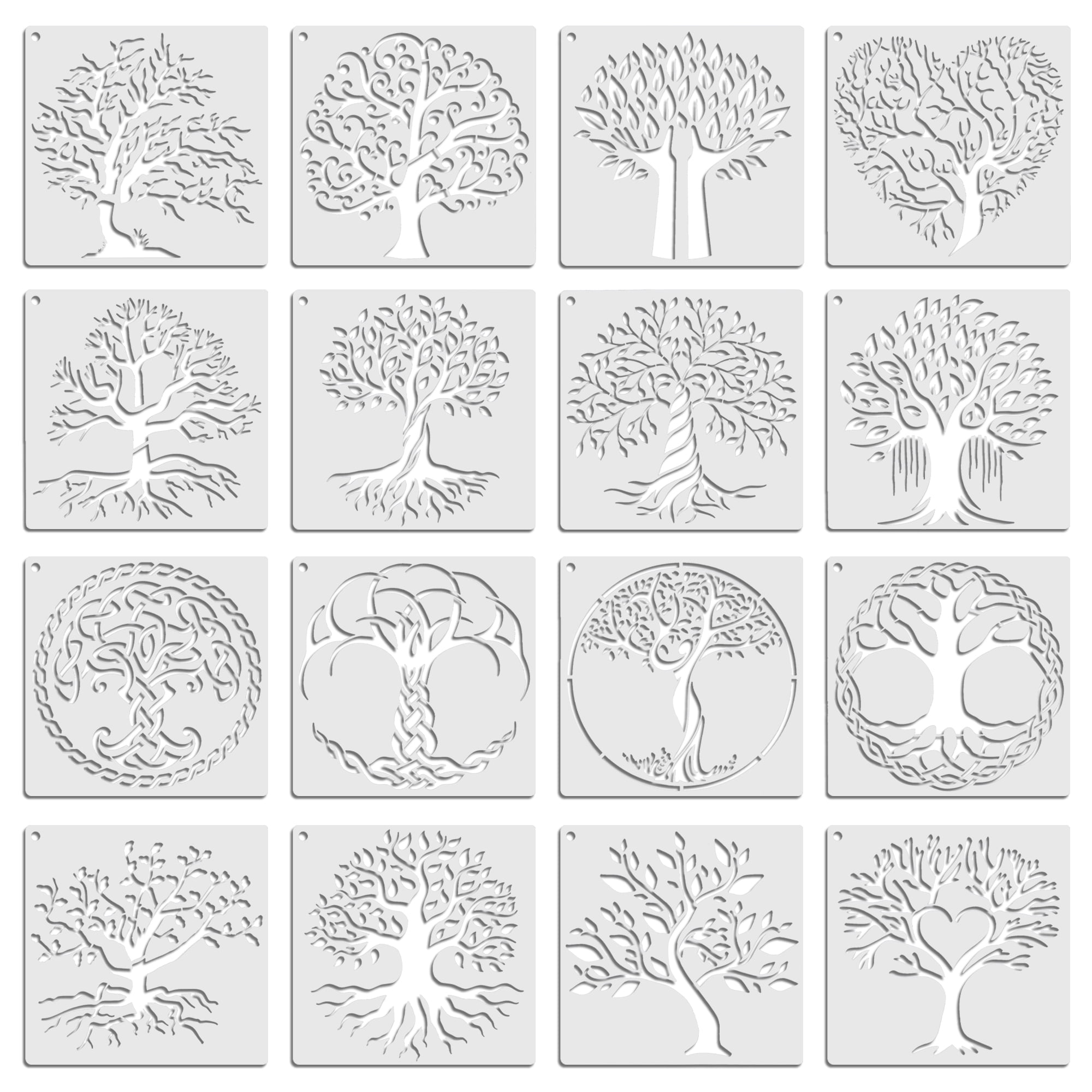 ZheElen Gabarit de Peinture d'Arbre Gabarit Creux