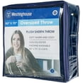 thumbnail image 7 of Westinghouse Oversized Throw Blanket Plush Sherpa Flannel Reversible Blanket 60x70 Navy Blue, 7 of 7