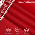 thumbnail image 7 of 60x84 Inch Christmas Red Linen Table Cloths Rectangle Deer Snowflake Striped Xmas Durable Tablecloth Winter Holiday Table Cover for Dining Room Outdoor Party Tables Decor, 7 of 7