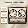 thumbnail image 4 of 4+6 Slots Leather Watch Winder Storage Display Case Automatic Rotation Watch Box, 4 of 22