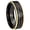 Black And Gold Step Edge, variant on Masonic 32 Duo Line Freemason Concave Black Tungsten Men Ring 10MM