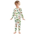 thumbnail image 3 of Beach Coconut Pattern Cotton Pajamas 2 Piece Set Sleepwear Soft and Comfortable Homewear Nightwear, 3 of 7