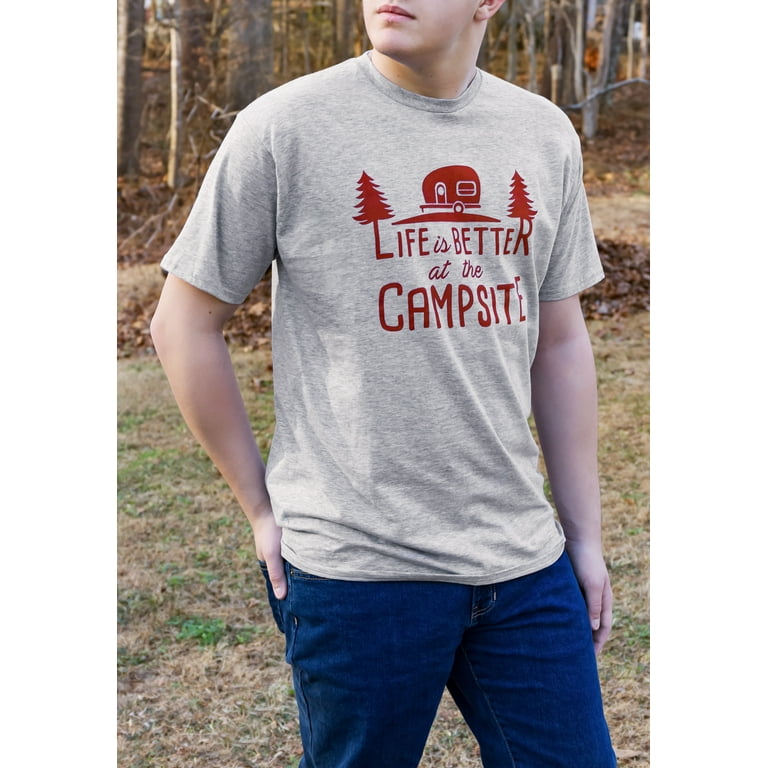 Camco Life is Better at The Campsite Heather Gray T-Shirt Soft