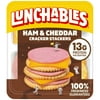 Lunchables Ham and Cheddar Cracker Stackers, 3.2 oz Tray
