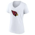 thumbnail image 2 of Women's White Arizona Cardinals Primary Logo V-Neck T-Shirt, 2 of 3