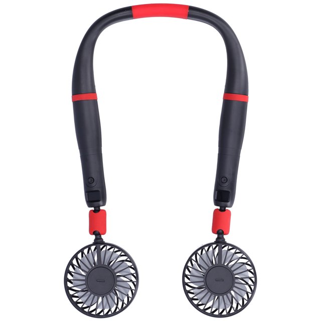 Ventilador de cuello manos libres Ventilador de cuello Ventilador personal usable Ventilador de cuelVentilador de cuello de doble uso, ligero en peso Ventilador de cuello de manos libres de 3 engranaj