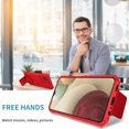 thumbnail image 5 of Phone Case for Samsung Galaxy A12/M12 with Tempered Glass Screen Protector and Slide Camera Cover Kickstand Stand Slim Protective Hard Cell Accessories A 12 5G A-12 S12 12A 4G Women Men Red, 5 of 16