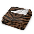 thumbnail image 4 of Tiger Print Throw Blankets All Season Ultra Soft Warm Fleece Blanket for Home Bed Sofa Couch Chair Outdoor Travel Camping 80x60, 4 of 6