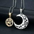 thumbnail image 5 of K-KED Popular Ins Tide Sun Moon Puzzle Pendant Stainless Steel Necklace Couple Jewelry-Silver Pair, 5 of 7