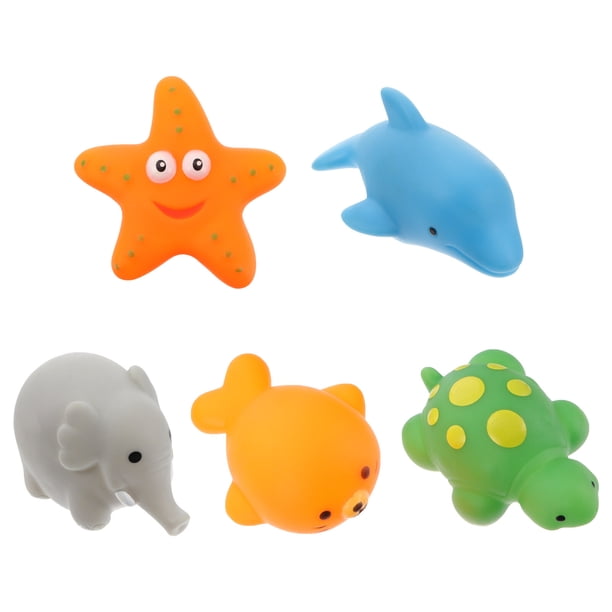 FELTECHELECTR 5 juguetes de baño para baby shower con luces intermitentes.