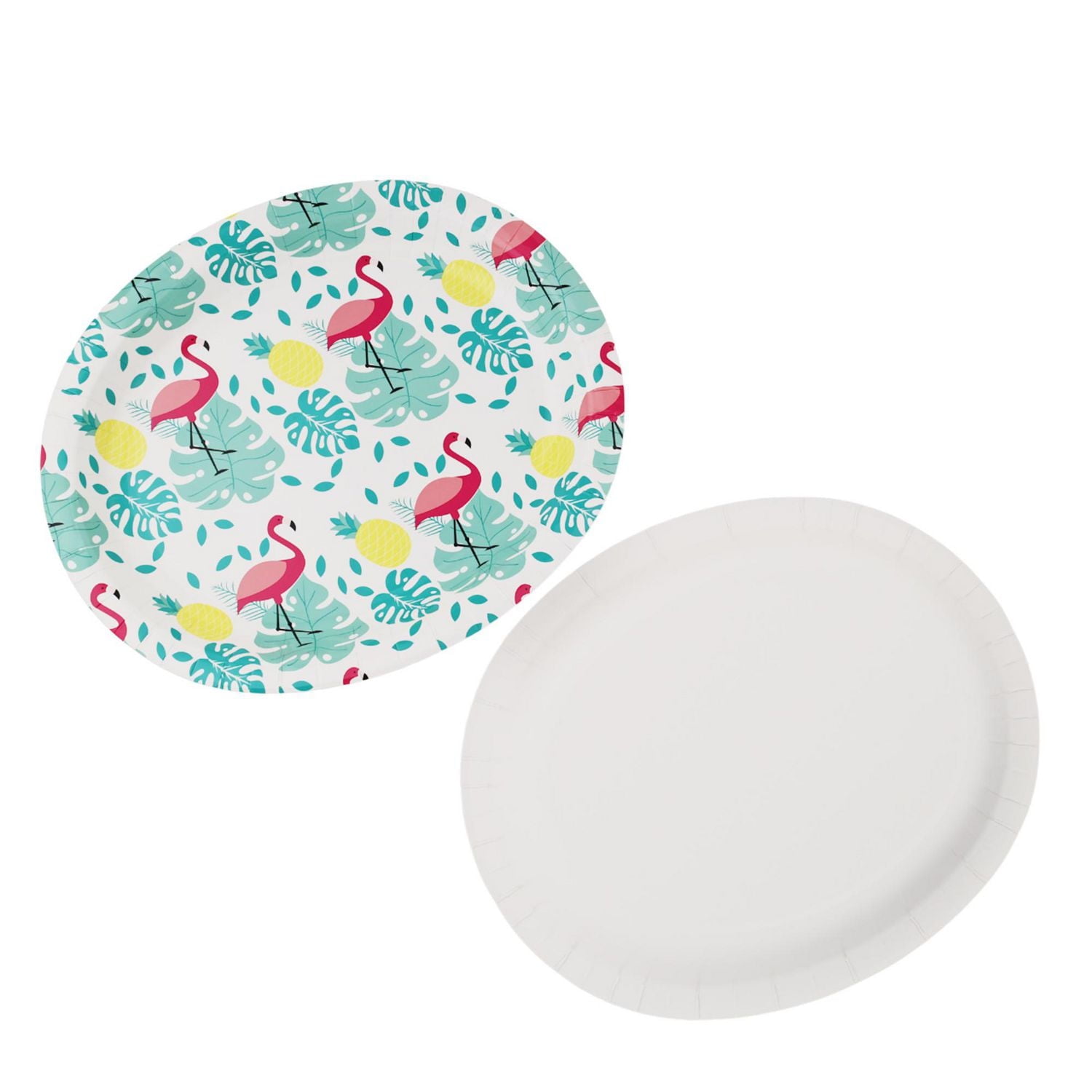 Une façon de célébrer l'été ! Assiette ovale 8 po - Motif flamant rose