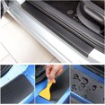 thumbnail image 4 of Universal Car Door Edge Entry Guards Vehicle Door Sill Protector Scratch Cover Automotive Threshold Guard Carbon Fiber Sticker, 4PCS, 4 of 7