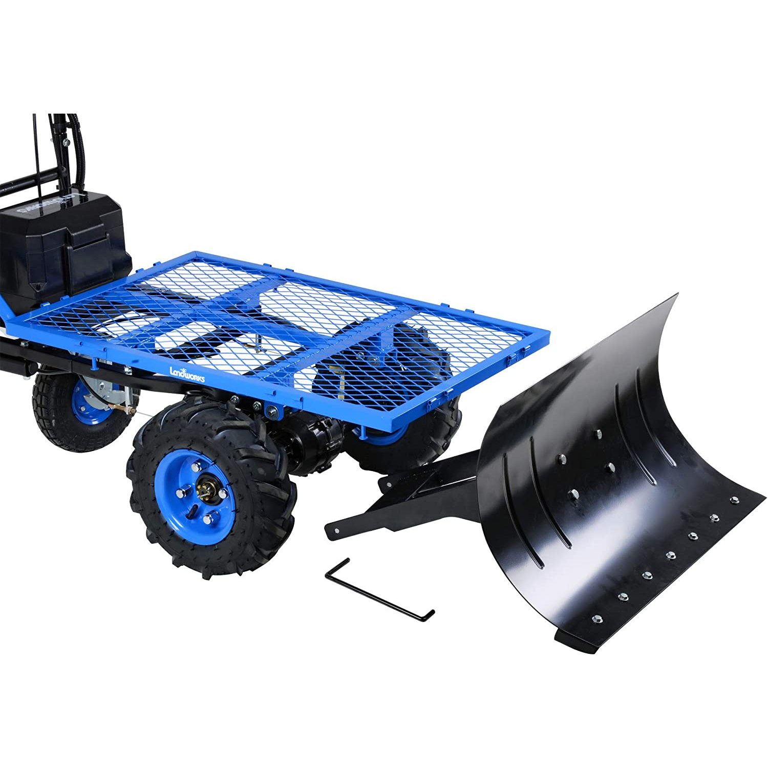 JIARUI Snow Plow Wagon Utility Electric Wheelbarrow Barrel Dump Power Wagon Mountable Steel