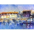 thumbnail image 2 of Wallich, Richard 14x11 Gold Ornate Wood Framed with Double Matting Museum Art Print Titled - Fishermans Wharf, 2 of 4