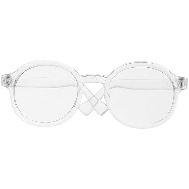 Accesorio para gafas de muñeca en miniatura, gafas redondas en miniatura, accesorio para vestir muñecas, gafas de plástico para muñecas, accesorio para casa de muñecas DIY
