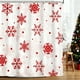 thumbnail image 4 of CaiYueKe Winter Shower Curtains for Bathroom Snowflake Shower Curtain Christmas Bathroom Decor Winter Holiday Washable Durable Fabric Bathroom Curtains 71x35.4 Inch, 4 of 7