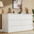 thumbnail image 2 of Ataucjin 7 Drawer Dresser for Bedroom, Wide Wood Chest of Drawers Handle Free, Large Modern Dresser Storage Cabinet for Living Room, Hallway Entryway, 2 of 7