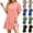 Pink Womens Dresses, variant on Limited Time Deal kttectoa Round Neck Short Sleeve Dresses for Ladies Loose Casual Ruffle Hem Dresses Solid Dress Vacation Outfits for Women Trendy Dresses for Cocktail Party