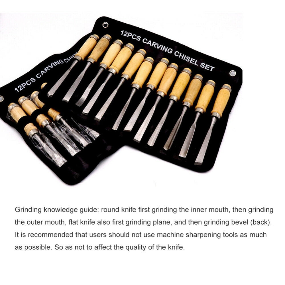 FZFLZDH 12 Piece Wood Carving Tool Kit Steel Detail Processing Knife Set For Wax Carving Sculptor Hand Chisel For Clay Sculpture