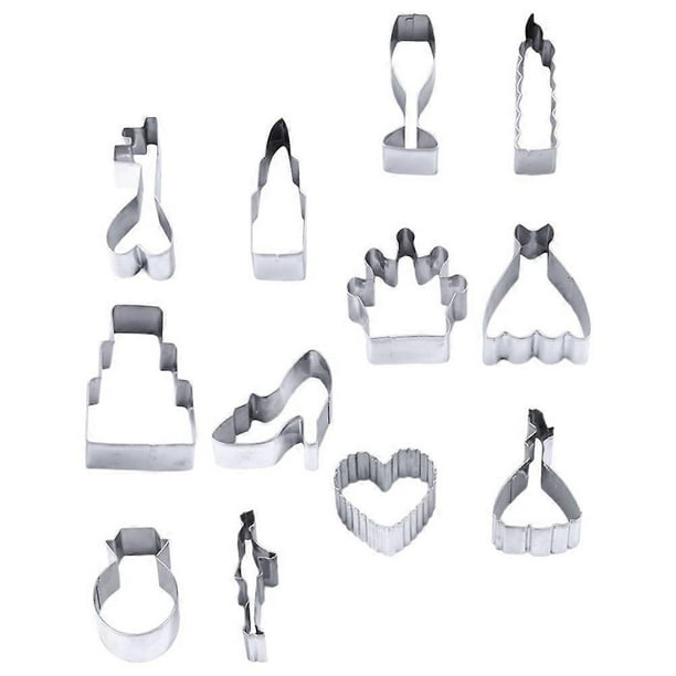 DIY Cookie Mold 12Pcs Silver Stainless Steel Biscuit Cutter for Cake Endless Creativity
