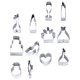 thumbnail image 1 of DIY Cookie Mold 12Pcs Silver Stainless Steel Biscuit Cutter for Cake Endless Creativity, 1 of 5