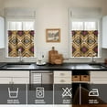 thumbnail image 4 of Boho Kitchen Curtains for Windows – Rustic Tribal Floral Print Cafe Curtains, Vintage Bohemian Geometric Panels for Home Décor, 4 of 6