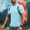 Sky Blue, variant on LMOIPLI Men's Quarter Zip Pullover Short Sleeve Gym Workout Moisture Wicking Athletic Quick Dry Compression Shirt White XL