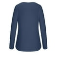 thumbnail image 5 of Spring Tops for Women 2025 Viikei Womens Tops Long Sleeve Dressy,Fashion Women's Solid T-shirt Long Sleeves Blouse V-Neck Casual Tops Navy XXL, 5 of 6