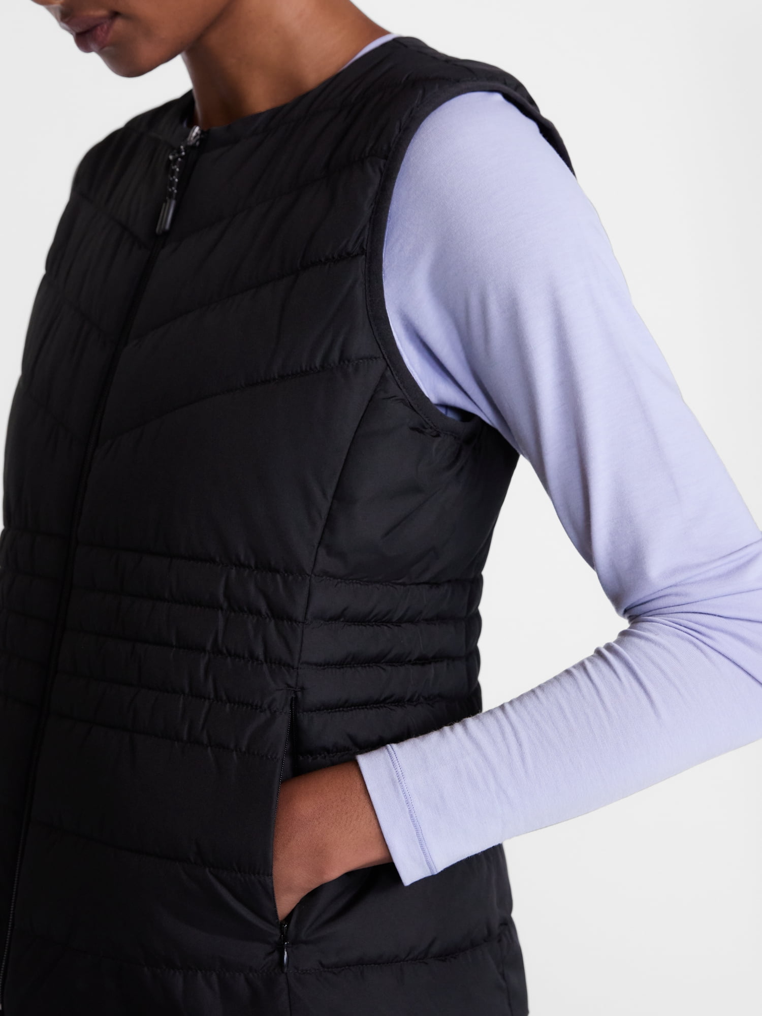 Ozark Trail Women's and Women's Plus Collarless Puffer Vest, Sizes XS-3X