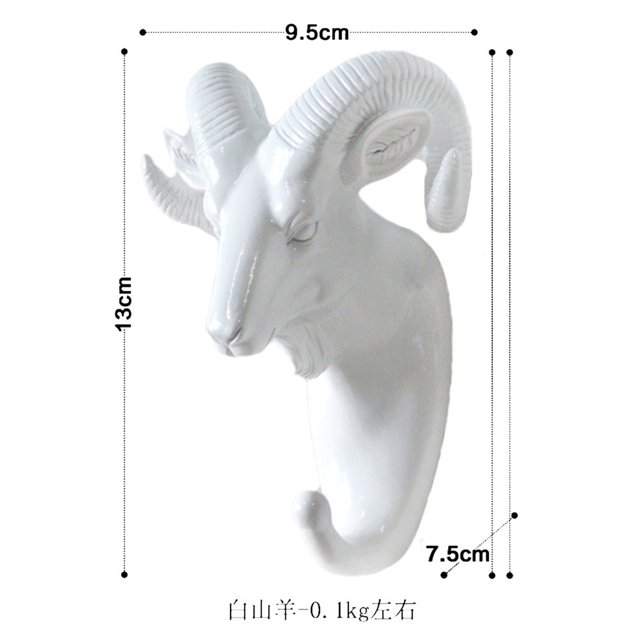 SAYOO Colgador de Ropa para casa, Gancho Decorativo con Forma de Cabeza de Animales en Oro/Negro/Blanco para Pasillo, Vestuario, Armario SAYOO casual