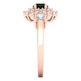 thumbnail image 3 of Halo Engagement Ring for Women - 1.4ct Natural Onyx in 14K Rose Gold Promise Ring, 3 of 6