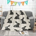 thumbnail image 3 of MXTPOV Easter Throw Blanket, Cute Easter Bunny Pattern Blanket for Couch Sofa Bed Travel, Easter Decorations, Soft Fluffy Blanket for Home Decor, 28X40 inch, 3 of 5