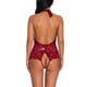 thumbnail image 5 of Lencería de mujer Mono de encaje sexy Ropa de dormir Body Ropa interior hueca, M, Vino rojo Kearding XX000097-08, 5 of 7