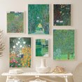 thumbnail image 2 of Póster de paisaje de naturaleza verde de Gustav Klimt, pintura en lienzo, cabaña, jardín, flores, naturaleza, arte de pared para sala de estar, decoración del hogar, 2 of 5