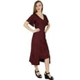 thumbnail image 2 of Bimba Womens Asymmetrical Shift Dress Mid-Calf Summer Rayon Day Dresses, 2 of 6