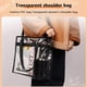 thumbnail image 4 of Qarigey Bolso de hombro transparente de PVC para mujer, bandolera impermeable, funda con cremallera, correa ajustable, organizador, bolsos de Mochilas, 4 of 6