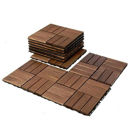 Mammoth Easy Lock Solid Acacia Interlocking Wood Floor Tiles Pack Mammoth Easy Lock Solid Acacia Interlocking Wood Floor Tiles Pack Of 11 Checker 12 Slat