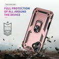 thumbnail image 5 of Asuwish Compatible with iPhone 16 6.1 inch Phone Case Tempered Glass Screen Protector Slim Magnetic Ring Holder Stand Hybrid Protective Cell Cover for i Phone16 i16 16Case Women Men Pink, 5 of 8