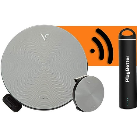 VoiceCaddie - VC4 Golf GPS Rangefinder with Voice Output of Distance, Auto Slope, and Active Green Info - Silver/Black
