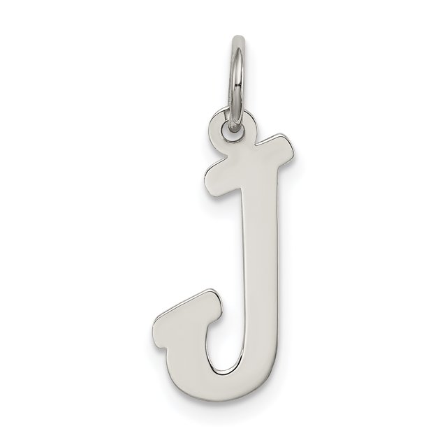 Collier Pendentif Breloque Monogramme Lettre J en Argent Sterling 925