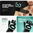 thumbnail image 3 of Special Essentials Anti-Slip Men Women Open Finger Neoprene Teal Weight Lifting Gloves, M, 3 of 6