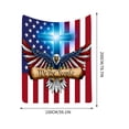thumbnail image 3 of Independence Day Blanket Festive Flannel Blanket Soft Warm Throw Blanket For Home Sofa Bed Holiday Decoration, 3 of 9